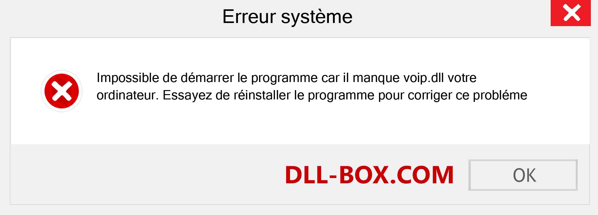 Le fichier voip.dll est manquant ?. Télécharger pour Windows 7, 8, 10 - Correction de l'erreur manquante voip dll sur Windows, photos, images